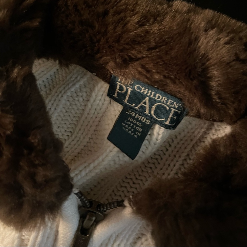 Vintage 90s Children’s Place Cable Knit Fur Sweater - Picture 5 of 5